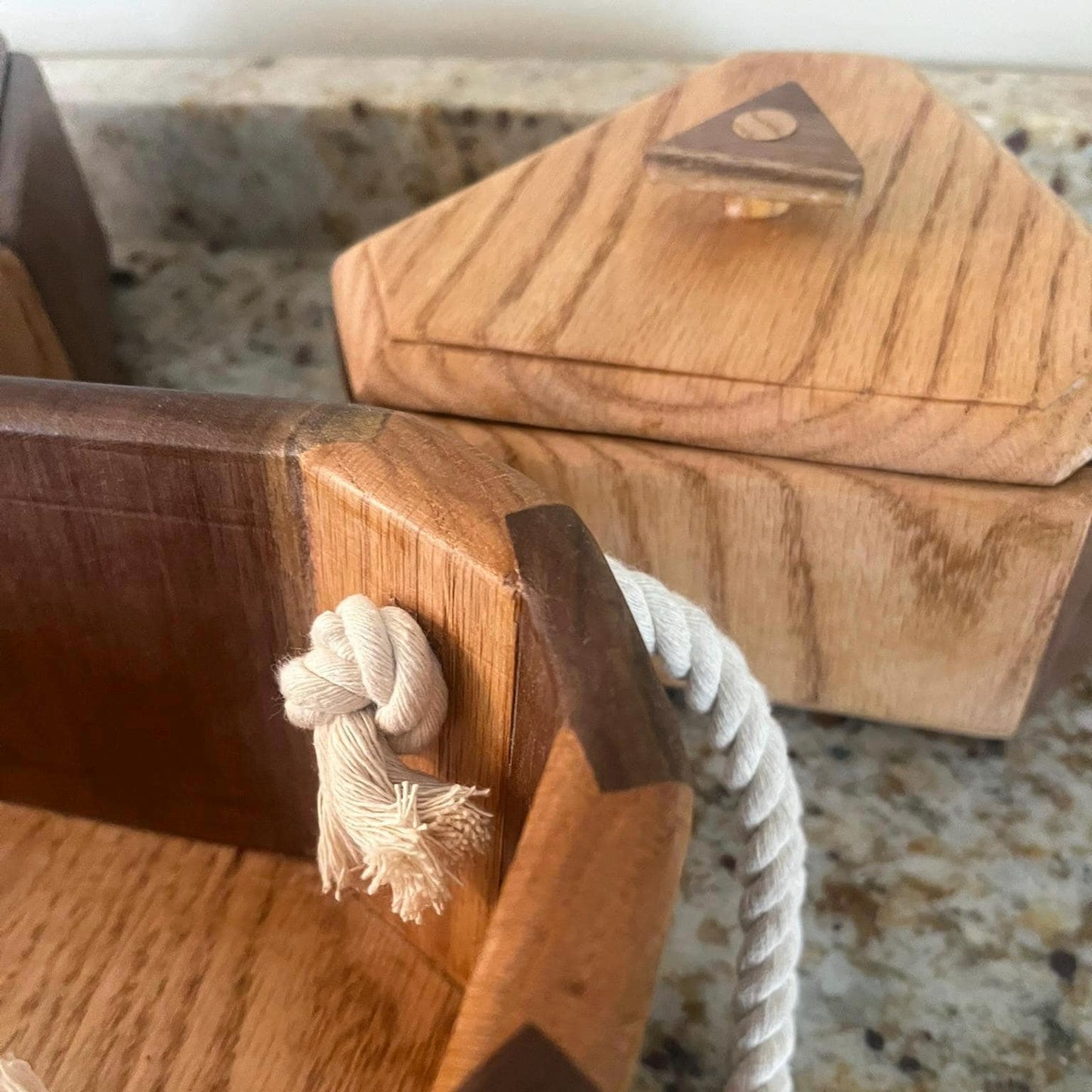 Oak & Walnut Keepsake box / Countertop box